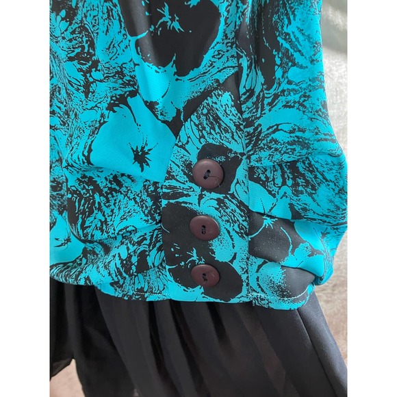 Vintage Young Concepts 80s Floral Dress - Picture 4 of 5